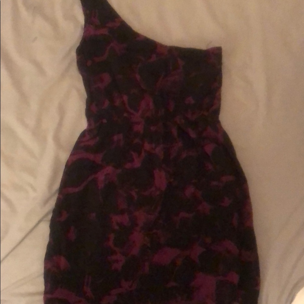 One Strap Asymmetrical Dress With Pockets